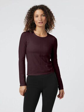 Vuori Long Sleeve Apres Seamless Top - Cerise, Large